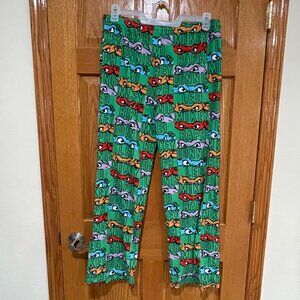 TEENAGE MUTANT NINJA TURTLES Men's XL Polyester Fleece Pajama Sleep Pants EUC